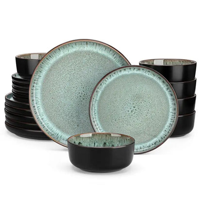 Reactive Glaze Dinnerware Sets for 4-6 People