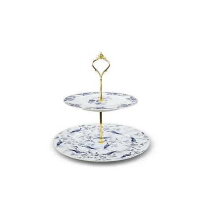 Bone Porcelain Dining Plate Coffee Tea Cup  Flower Bird Tableware