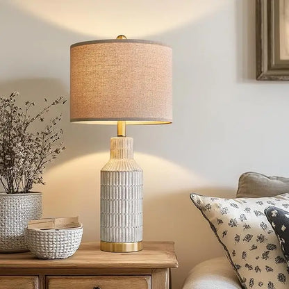 25in Modern Ceramic 3 Way Dimmable Touch Control Set of 2 Table Lamp
