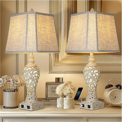 Table Lamps Set of 2 - for Bedroom and Living Room