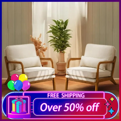 Upholstered  Solid Wood Armchairs