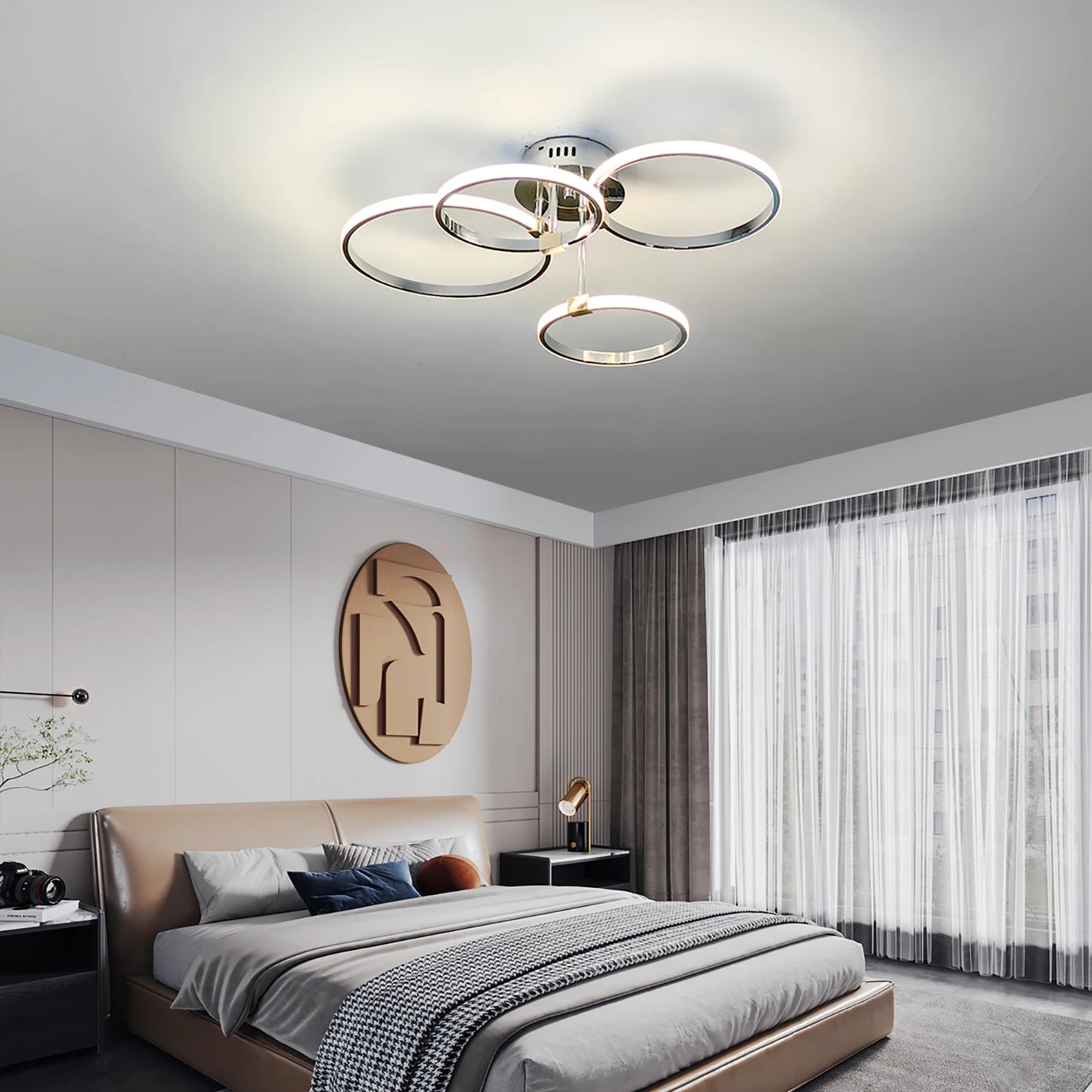 Modern Led Chandelier Gold/Chrome