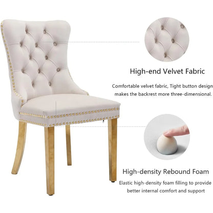 Velvet Upholstered Dining Room Chairs