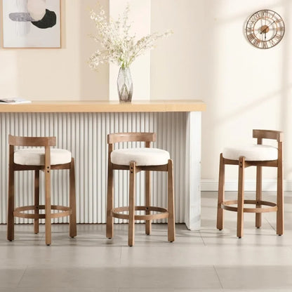 Set of 2 Mid Century Modern Counter Stools
