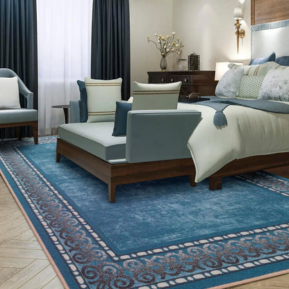 Bordered Modern 5X7 Non-Slip Area Rug