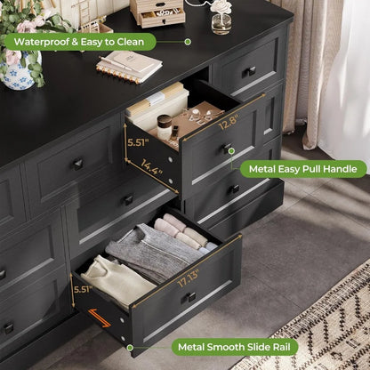 Dresser for Bedroom with Charging Station