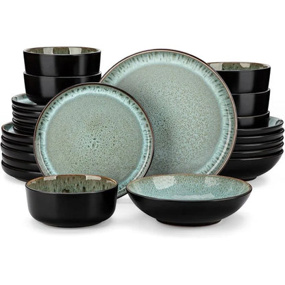 Reactive Glaze Dinnerware Sets for 4-6 People