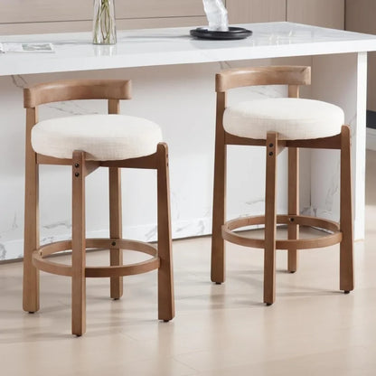 Set of 2 Mid Century Modern Counter Stools