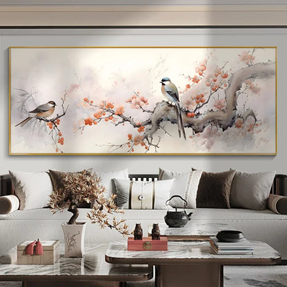 Flower and Bird Traditional Living Room Painting