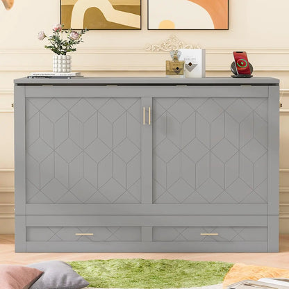 Queen Size Murphy Bed with USB Charging Station