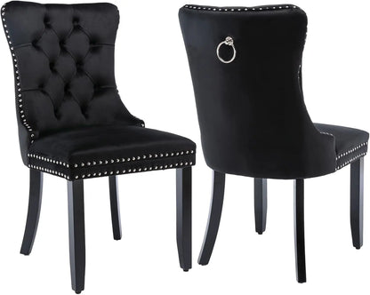 Velvet Upholstered Dining Room Chairs