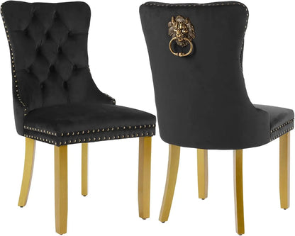Velvet Upholstered Dining Room Chairs
