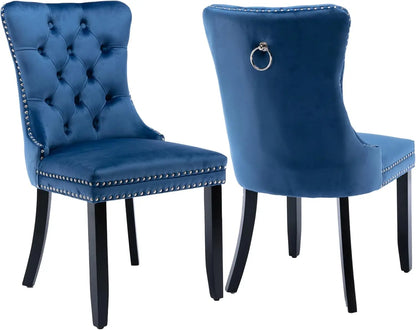 Velvet Upholstered Dining Room Chairs