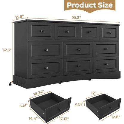 Dresser for Bedroom with Charging Station