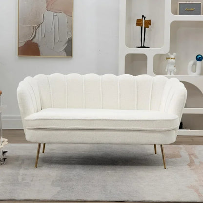59” Modern 2 Seater Sofa with Flower Backrest