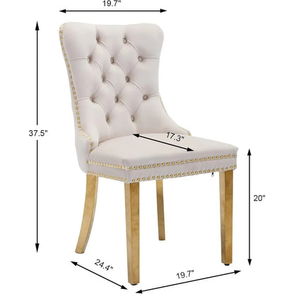 Velvet Upholstered Dining Room Chairs