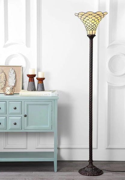 Tiffany Art Nouveau Style Floor Lamp
