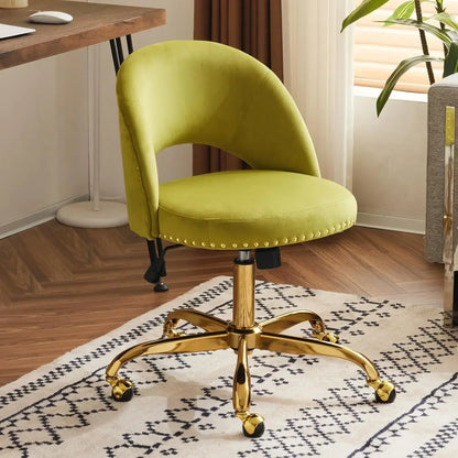 Small Velvet Swivel Task Chair