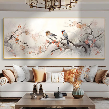 Flower and Bird Traditional Living Room Painting
