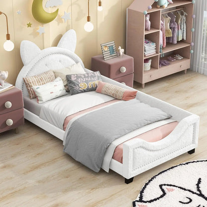 Twin Size  Bed Frame, with House-Shaped Headboard