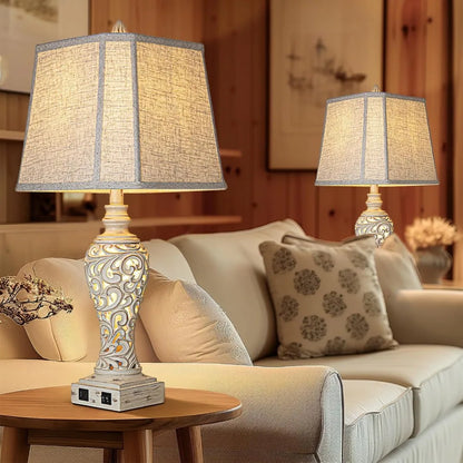Table Lamps Set of 2 - for Bedroom and Living Room