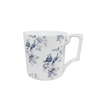 Bone Porcelain Dining Plate Coffee Tea Cup  Flower Bird Tableware