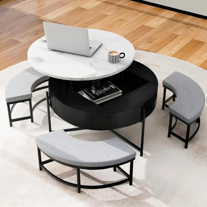 Nesting Coffee Table with Drawers