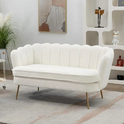 59” Modern 2 Seater Sofa with Flower Backrest