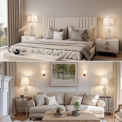 Table Lamps Set of 2 - for Bedroom and Living Room