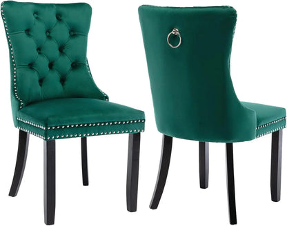 Velvet Upholstered Dining Room Chairs