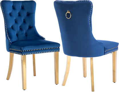 Velvet Upholstered Dining Room Chairs