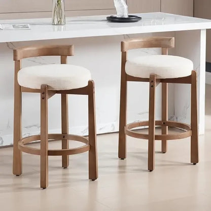 Set of 2 Mid Century Modern Counter Stools
