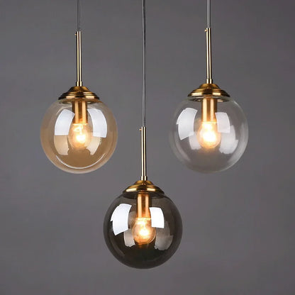 Modern Glass Ball Pendant Lighting Fixture