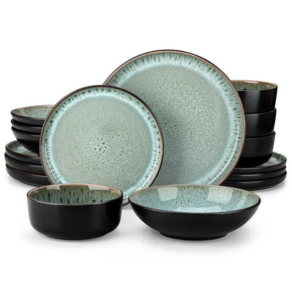 Reactive Glaze Dinnerware Sets for 4-6 People