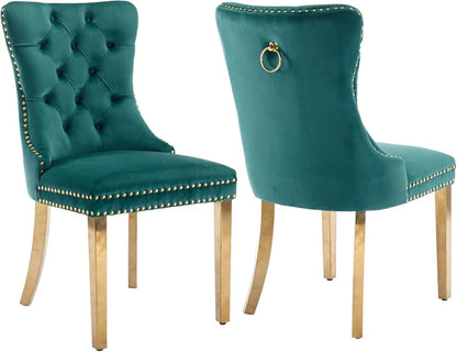 Velvet Upholstered Dining Room Chairs