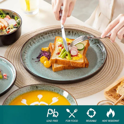 Reactive Glaze Dinnerware Sets for 4-6 People