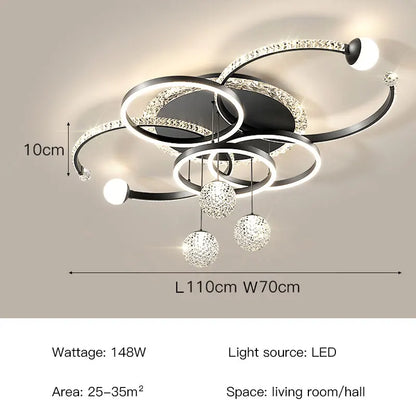 Modern Led Black Decorative Ceiling Chandelier