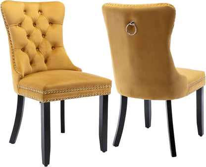 Velvet Upholstered Dining Room Chairs