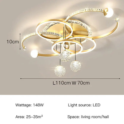 Modern Led Black Decorative Ceiling Chandelier