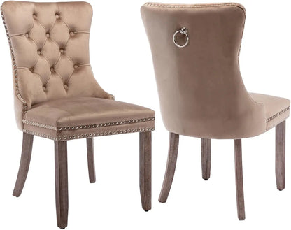 Velvet Upholstered Dining Room Chairs