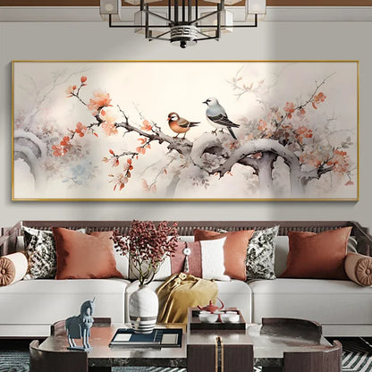 Flower and Bird Traditional Living Room Painting