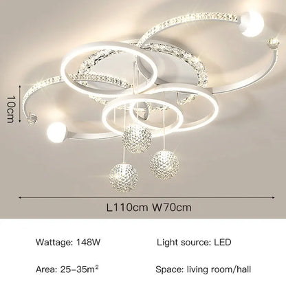 Modern Led Black Decorative Ceiling Chandelier