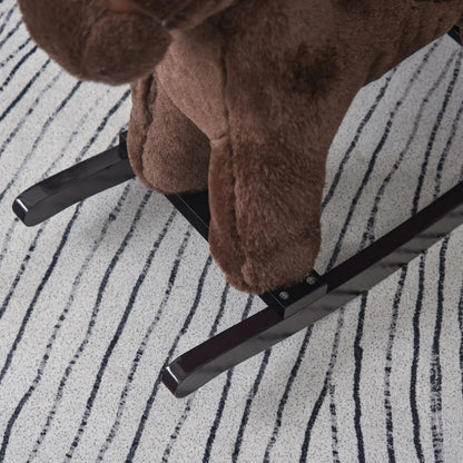 Kids Plush Rocking Horse with Bear Toy
