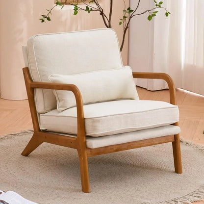 Upholstered  Solid Wood Armchairs