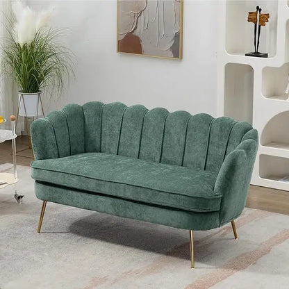 59” Modern 2 Seater Sofa with Flower Backrest