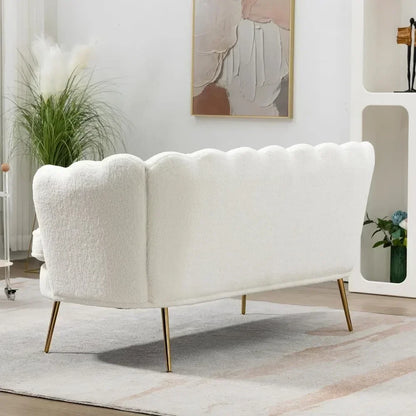 59” Modern 2 Seater Sofa with Flower Backrest