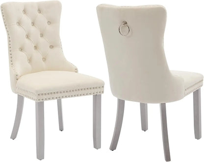 Velvet Upholstered Dining Room Chairs