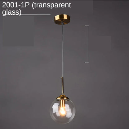 Modern Glass Ball Pendant Lighting Fixture