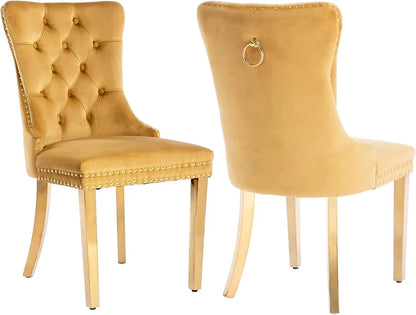 Velvet Upholstered Dining Room Chairs