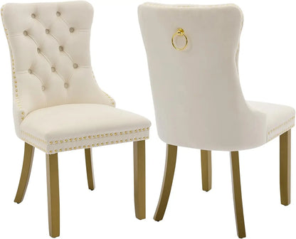 Velvet Upholstered Dining Room Chairs
